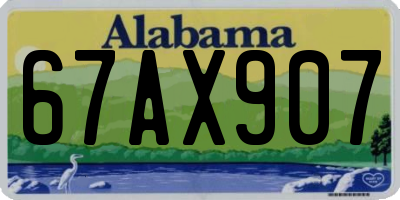AL license plate 67AX907