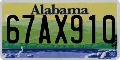 AL license plate 67AX910