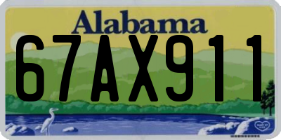 AL license plate 67AX911