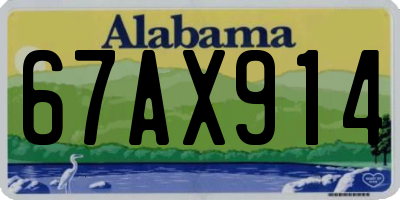 AL license plate 67AX914