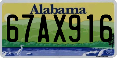AL license plate 67AX916