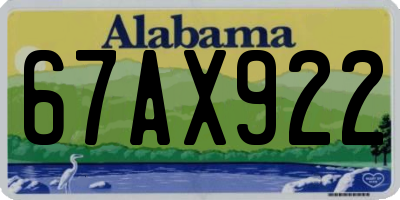 AL license plate 67AX922