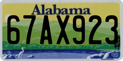 AL license plate 67AX923