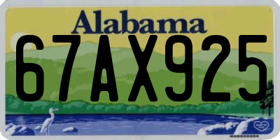 AL license plate 67AX925