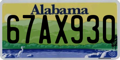 AL license plate 67AX930