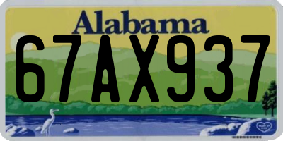 AL license plate 67AX937