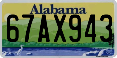 AL license plate 67AX943