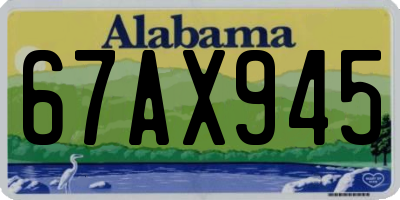 AL license plate 67AX945