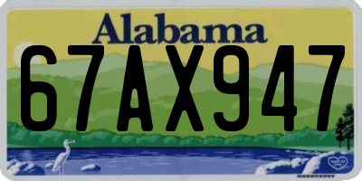 AL license plate 67AX947