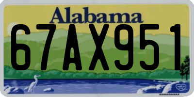 AL license plate 67AX951