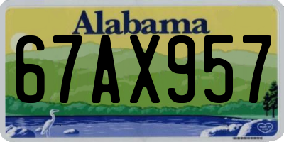 AL license plate 67AX957