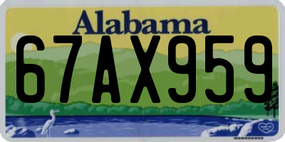 AL license plate 67AX959
