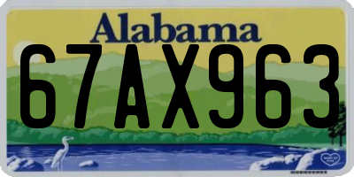 AL license plate 67AX963