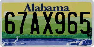 AL license plate 67AX965