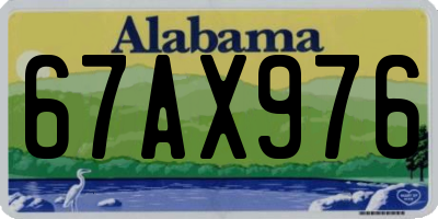 AL license plate 67AX976