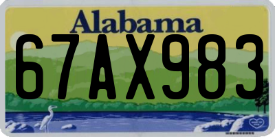 AL license plate 67AX983
