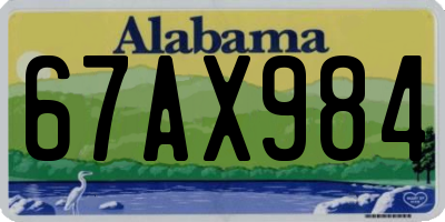 AL license plate 67AX984