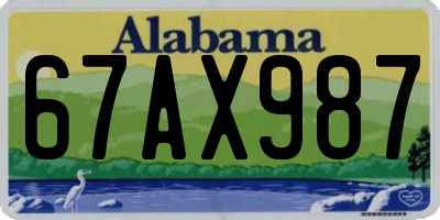 AL license plate 67AX987