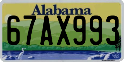 AL license plate 67AX993