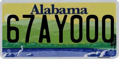 AL license plate 67AY000
