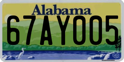 AL license plate 67AY005