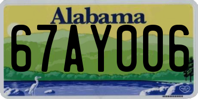 AL license plate 67AY006
