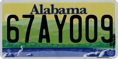 AL license plate 67AY009
