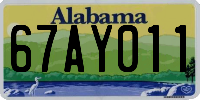 AL license plate 67AY011