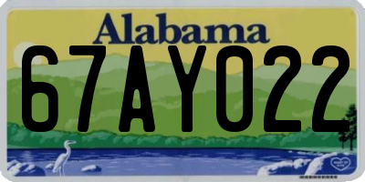 AL license plate 67AY022