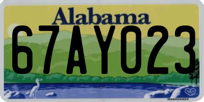 AL license plate 67AY023