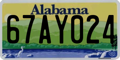 AL license plate 67AY024