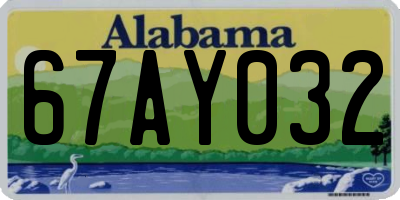 AL license plate 67AY032