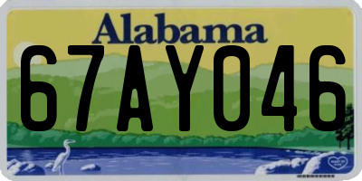 AL license plate 67AY046