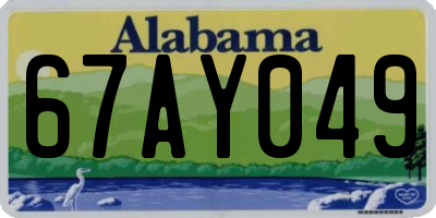 AL license plate 67AY049