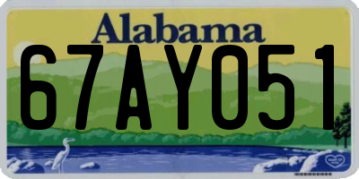 AL license plate 67AY051