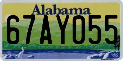 AL license plate 67AY055