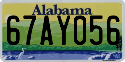 AL license plate 67AY056