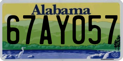 AL license plate 67AY057
