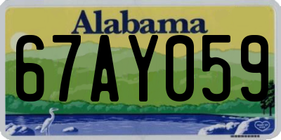 AL license plate 67AY059