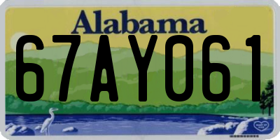 AL license plate 67AY061