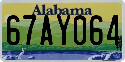AL license plate 67AY064
