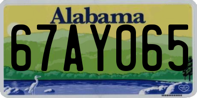 AL license plate 67AY065