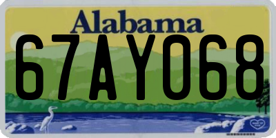 AL license plate 67AY068