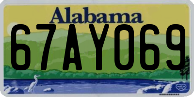 AL license plate 67AY069