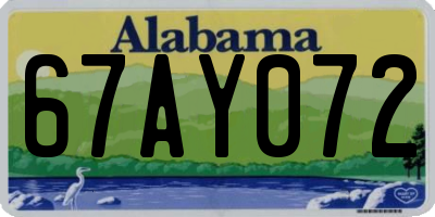 AL license plate 67AY072