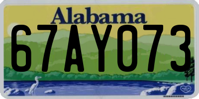 AL license plate 67AY073