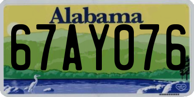 AL license plate 67AY076