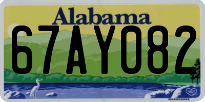 AL license plate 67AY082