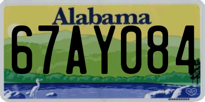 AL license plate 67AY084