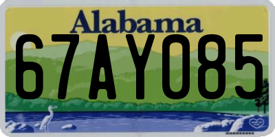 AL license plate 67AY085